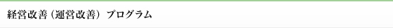 経営改善（運営改善）プログラム /